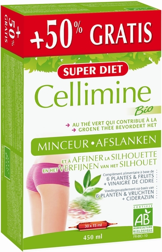SuperDiet Cellimine Bio 30 Ampullen x 15ml (plus 50% gratis) | Bioproducten