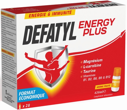 Defatyl Energy Plus 28 Flacons x 15ml | Forme - Energie