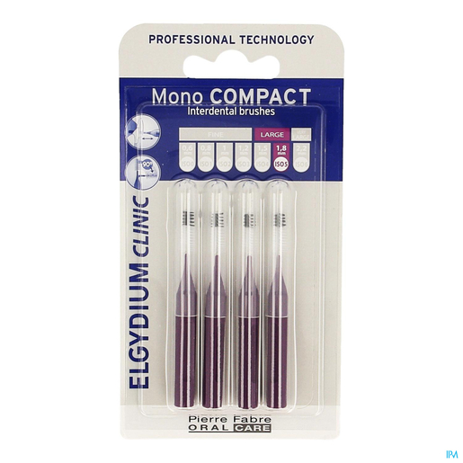 Elgydium Clinic Monocompact Purple | Tandfloss - Interdentale borsteltjes