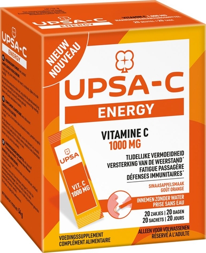 UPSA-C Energy Vitamine C 1000 20 Zakjes | Vitamine C