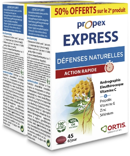 Ortis Propex Express Duo 2x45 Comprimés (2ème à -50%) | Respiration