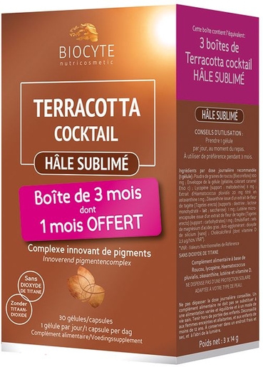 Biocyte Terracotta Cocktail Bruine Teint Subliem tabl 90 | Zelfbruiners