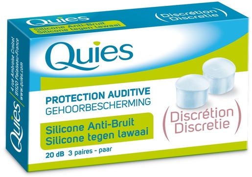 Quies Protection Auditive Anti-Bruit Silicone (3 Paires) | Protection oreilles
