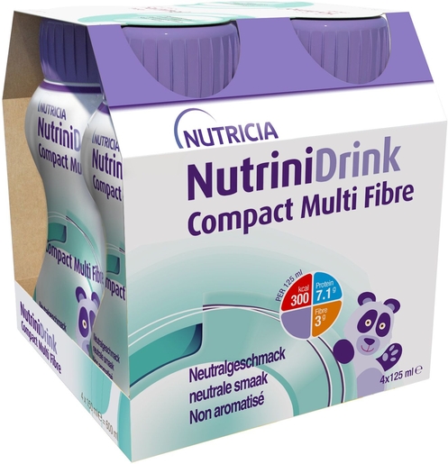 Nutrinidrink Compact Multi Fibre Neutraal 4x125ml | Voeding