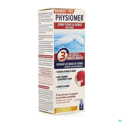 Physiomer Spray Gorge Miel Citron 20ml | Nez - Gorge - Oreilles