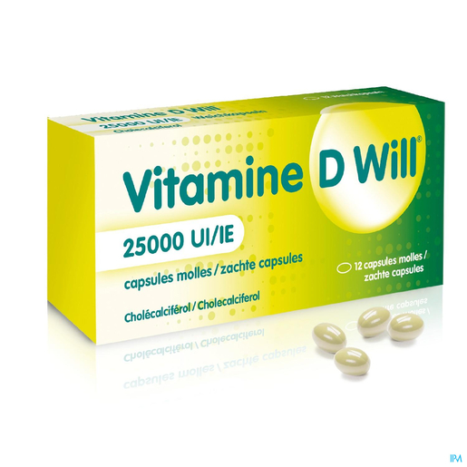 D Will 25000UI 12 Capsules | Vitaminen D