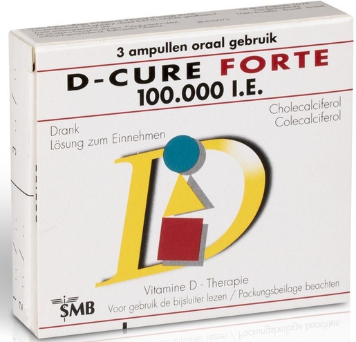 D-Cure Forte 100.000 UI 3 Ampoules | Calcium - Vitamines D