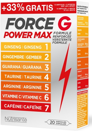 Force G Power Max 20 Ampullen | Conditie - Energie