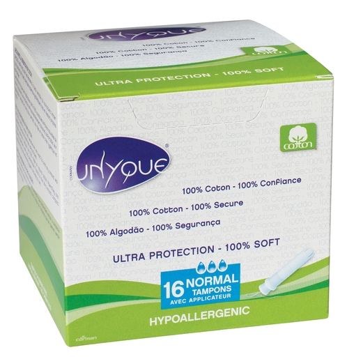 Unyque 16 Tampons Normal + Applicateur | Tampons - Protège-slips