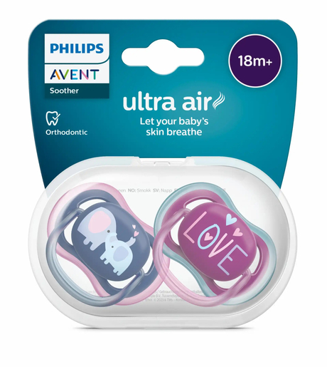 Philips Avent Fopspeen +18 m Air Olifant &amp; Tekst | Baby & mama