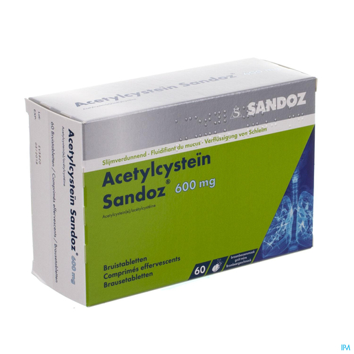Acetylcystein Sandoz 600mg 60 Comprimés Effervescents | Toux grasse