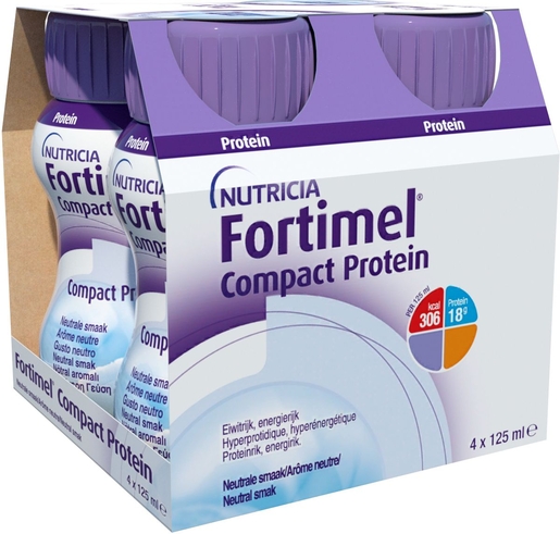 Fortimel Compact Protein Neutre 4x125ml | Nutrition orale