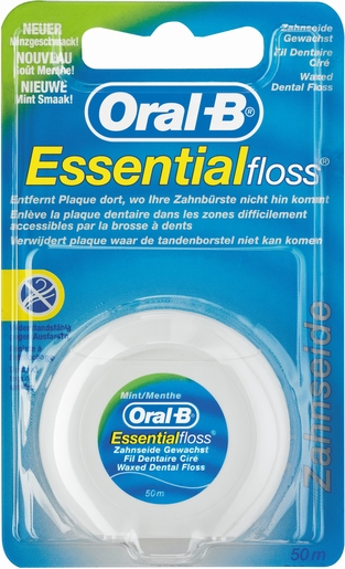 Oral-B Esssential Floss Mint Waxed 50m | Tandfloss - Interdentale borsteltjes