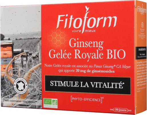 Ginseng Gelee Royale Bio Amp 20 Fitoform | Examens - Etudes