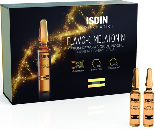 ISDIN Isdinceutics Flavo-C Melatonin Ampoules 30 x 2ml | Soins de nuit