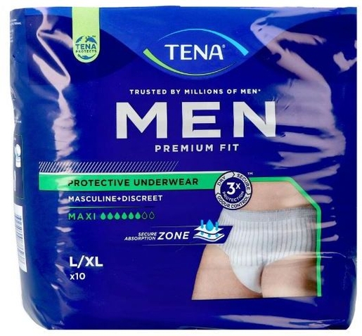TENA Men Premium Fit Pants L/XL 10 pièces | Hygiène quotidienne
