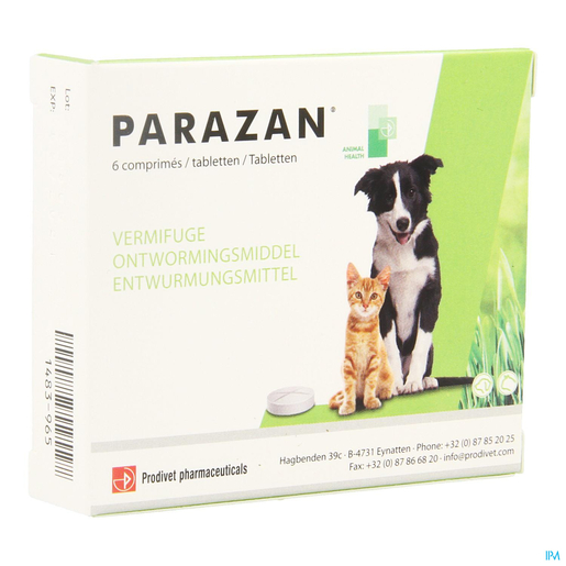 Parazan Tabl6 | Geneesmiddelen voor honden