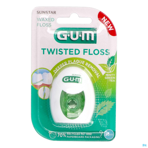 GUM Twisted Floss Fil Dentaire 30m | Hygiène bucco-dentaire