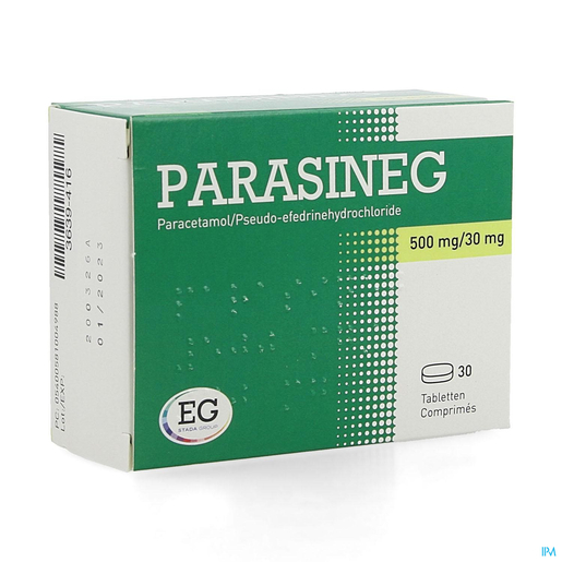 Parasineg 500 mg/30 mg 30 Tabletten | Griep (curatief en preventief)