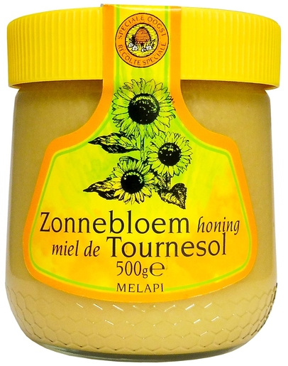 Melapi Honing Zonnebloem Zacht 500g 5536 | Bioproducten