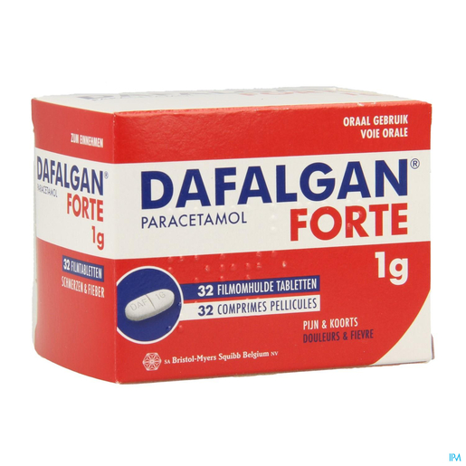 Dafalgan Forte 1g 32 Comprimés | Maux de tête - Douleurs diverses