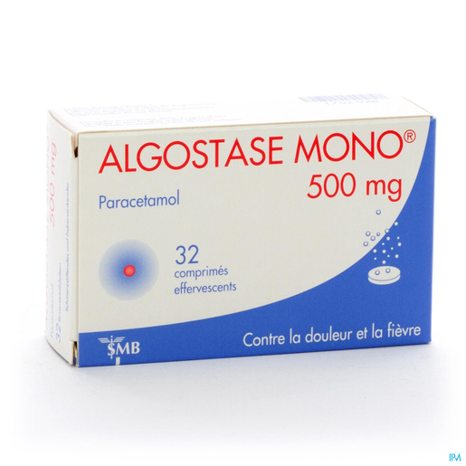 Algostase Mono 500mg 32 Comprimés Effervescents | Maux de tête - Douleurs diverses