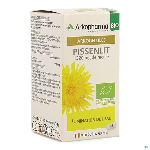 Arkogelules Pissenlit Bio 45 Capsules | Confort urinaire