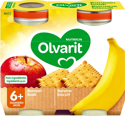 Olvarit Fruits Banane Biscuit 2x200g (6 mois) | Alimentation
