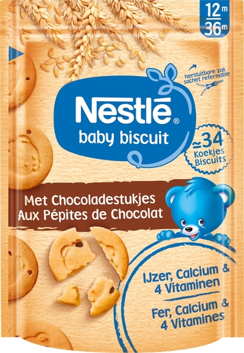 NESTLÉ Baby Biscuit Chocoladestukjes Baby 12+ Maanden 150g | Voeding