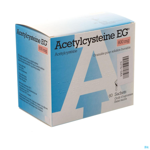 Acetylcysteine EG 600mg 60 Zakjes Korrels voor Drinkbare Oplossing | Vette hoest