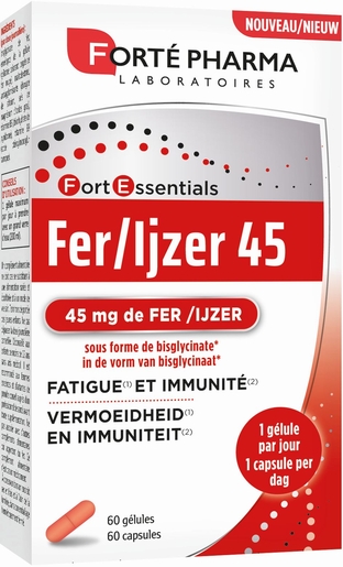 Forte Pharma IJzer 60 Capsules | Natuurlijk afweersysteem - Immuniteit