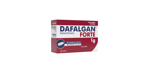 Dafalgan Forte 1g 10 gecoate tabletten | Hoofdpijn - Diverse pijnen