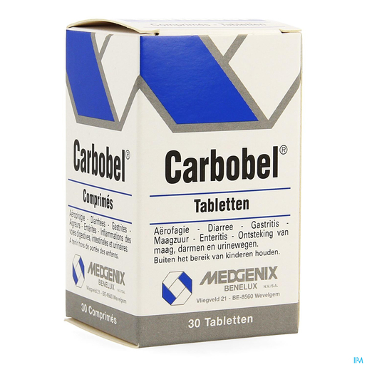 Carbobel Simplex 30 tabletten | Diarree - Turista