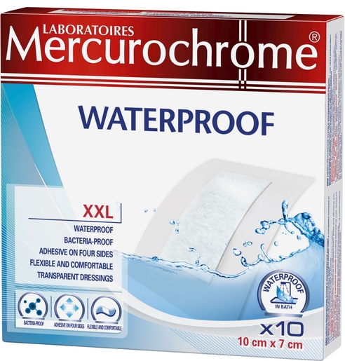 Mercurochrome Waterproof Xxl 10 | Pansements - Sparadraps - Bandes