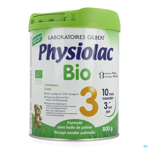Physiolac Bio 3 Lait 800g | Laits 3eme âge