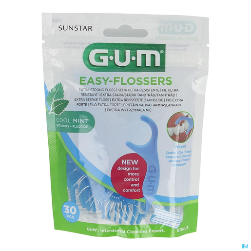 Gum Easy Flossers Flosdraad 30 | Tandfloss - Interdentale borsteltjes