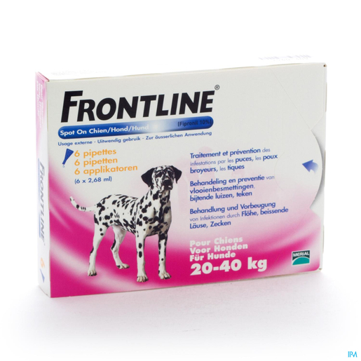 Frontline Spot On Hond Pipet 6x2,68ml | Vlooien- en tekenwerende middelen