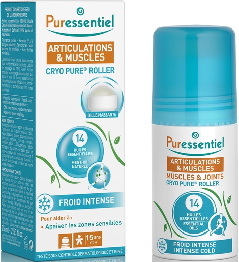 Puressentiel Articulations et Muscles Cryo Pure Roller 75ml | Muscles - Articulations - Courbatures