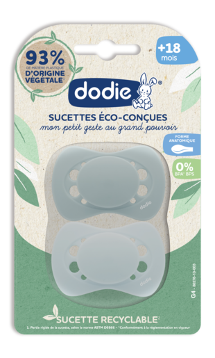 Dodie Sucette Eco-conçue +18M 2 Pièces | Bébé & maman