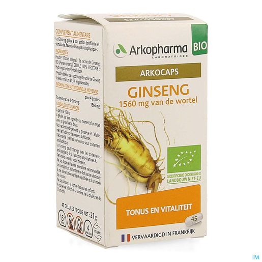 Arkogelules Ginseng Bio 45 Capsules | Stimulans - Tonus