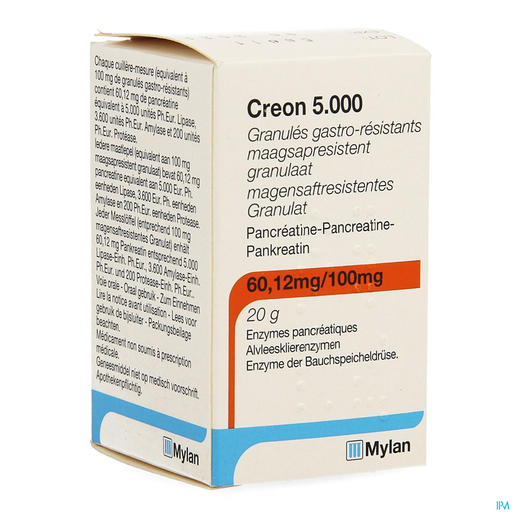 Creon 5000 Granules GastroRésistantes 20g | Foie - Pancréas