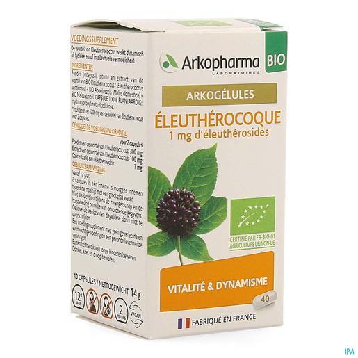 Arkogelules Eleutherocoque Bio 40 Capsules
