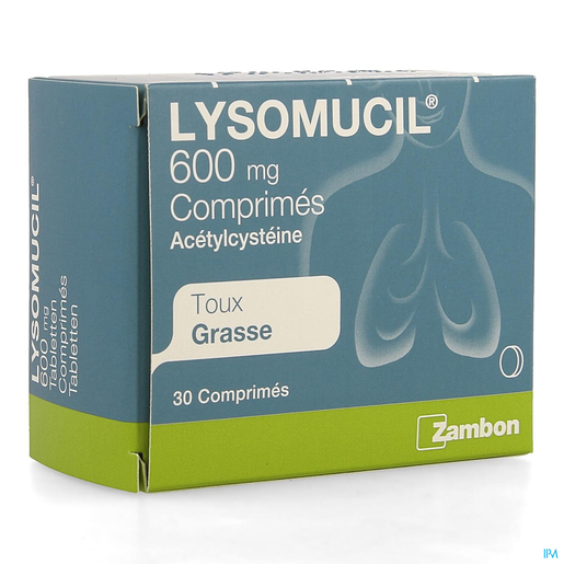 Lysomucil 600mg Comprimés 30 X600mg | Nez bouché - Décongestionnant