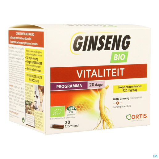 Ortis Ginseng Bio 20x15ml | Conditie - Tonus