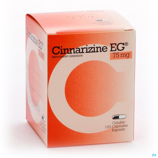 Cinnarizine EG 75mg 100 Capsules | Hersendoorbloeding