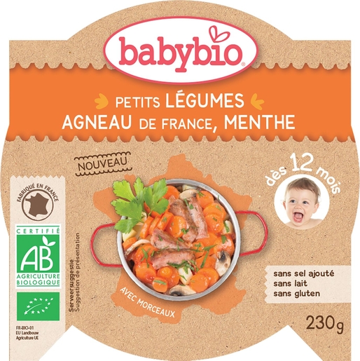 Babybio Assiette Légumes Agneau +12Mois 230g | Alimentation