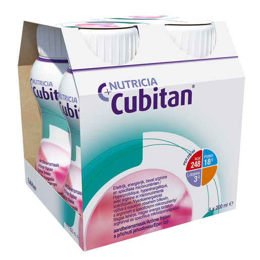 Cubitan Aardbei 4x200ml | Orale voeding