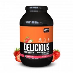 QNT Delicious Whey Protein Strawberry 908 g | Afslanken en gewicht verliezen