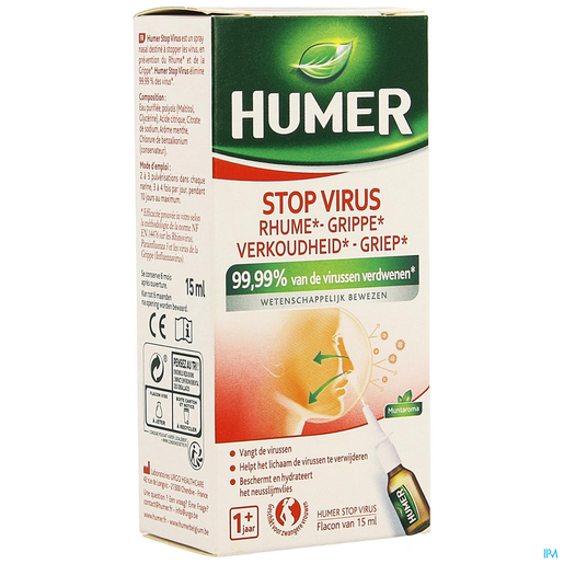 Humer Stop Virus Neusspray 15 ml | Hoest - Verkoudheid