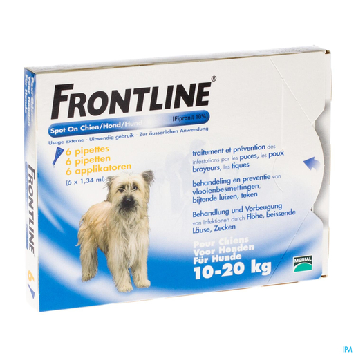 Frontline Spot On Hond Pipet 6x1,34ml | Vlooien- en tekenwerende middelen